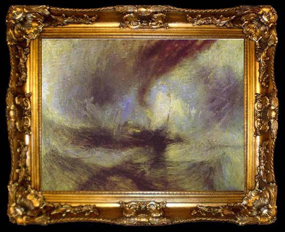framed  J.M.W. Turner Snow Storm - Steam-Boat off Harbour